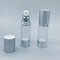 चांदी पारदर्शी पीपी वायुहीन लोशन पंप बोतल कॉस्मेटिक पैकेजिंग लोशन सार